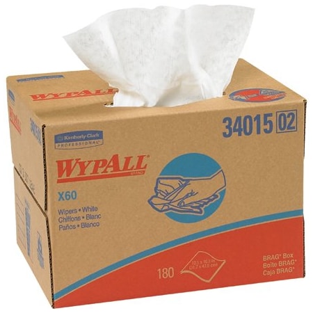 Bsc Preferred Kimberly Clark WypALL X60 9.1 x 16.8'' Industrial Wipers Dispenser Box BUY00031188